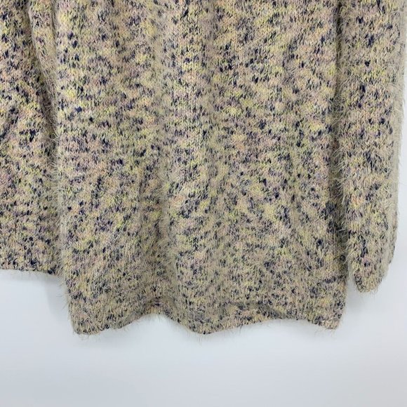 Lou & Grey Sweater Speckled Metallic Fuzzy Knit Long Sleeve - Picture 8 of 10